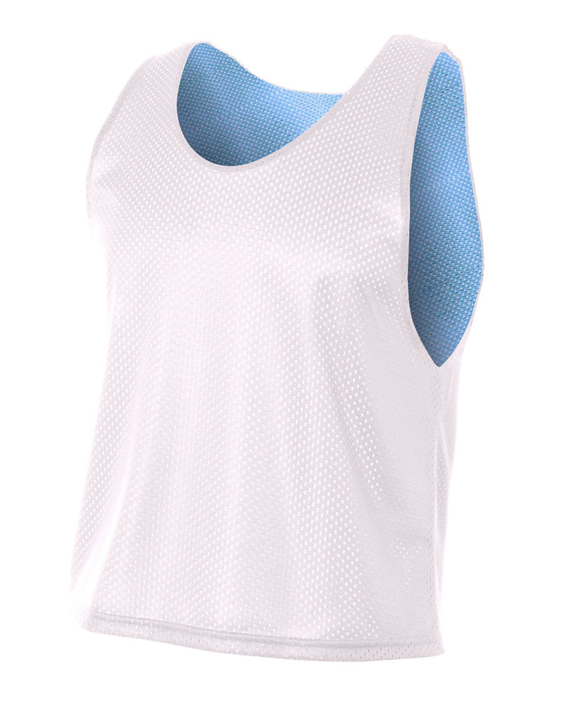 A4-N2274-Mens Lacrosse Reversible Practice Jersey-WHITE/ LT BLUE