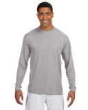 A4-N3165-Cooling Performance Long Sleeve T Shirt-SILVER