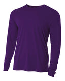 A4-N3165-Cooling Performance Long Sleeve T Shirt-PURPLE