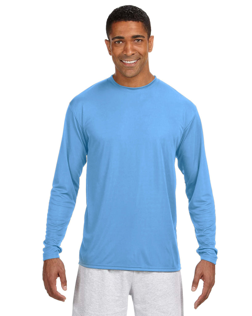 A4-N3165-Cooling Performance Long Sleeve T Shirt-LIGHT BLUE