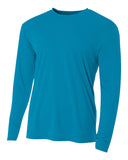 A4-N3165-Cooling Performance Long Sleeve T Shirt-ELECTRIC BLUE