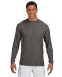 A4-N3165-Cooling Performance Long Sleeve T Shirt-GRAPHITE