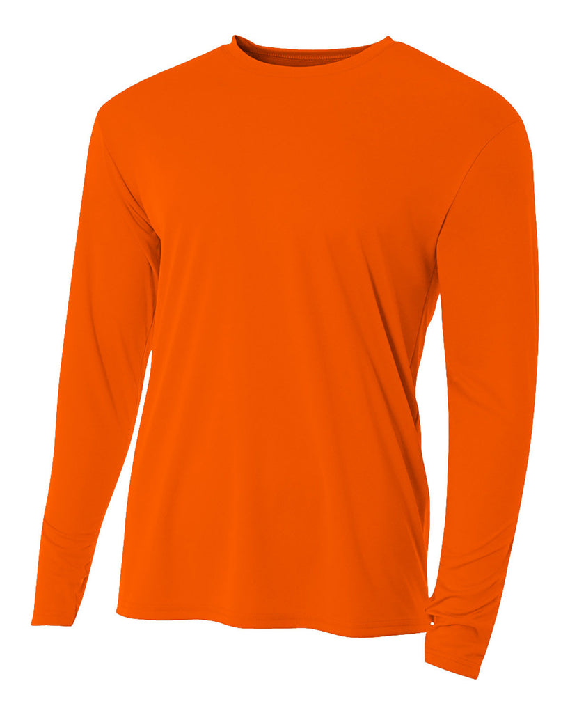 A4-N3165-Cooling Performance Long Sleeve T Shirt-SAFETY ORANGE