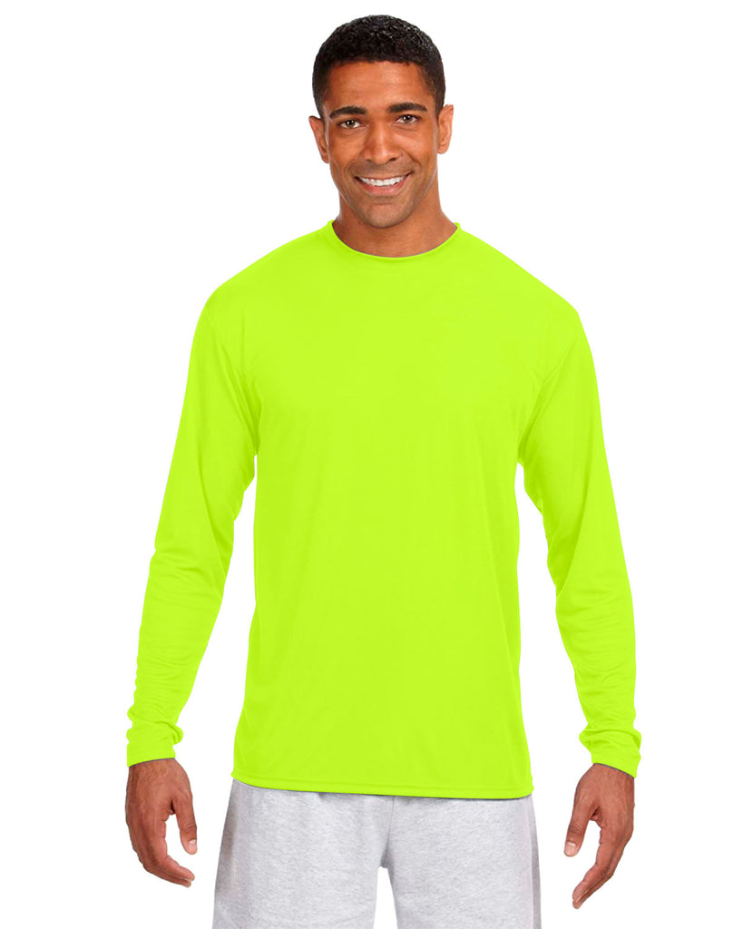 A4-N3165-Cooling Performance Long Sleeve T Shirt-SAFETY YELLOW