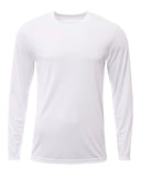A4-N3425-Sprint Long Sleeve T Shirt-WHITE