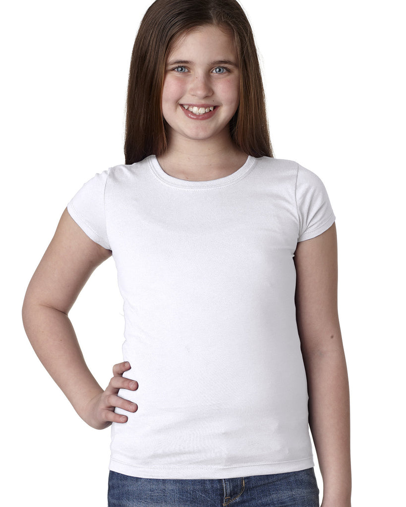 Next Level Apparel-N3710-Youth Girls? Princess T Shirt-WHITE