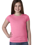 Next Level Apparel-N3710-Youth Girls? Princess T Shirt-HOT PINK
