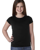 Next Level Apparel-N3710-Youth Girls? Princess T Shirt-BLACK