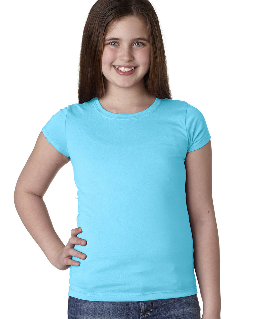 Next Level Apparel-N3710-Youth Girls? Princess T Shirt-TAHITI BLUE