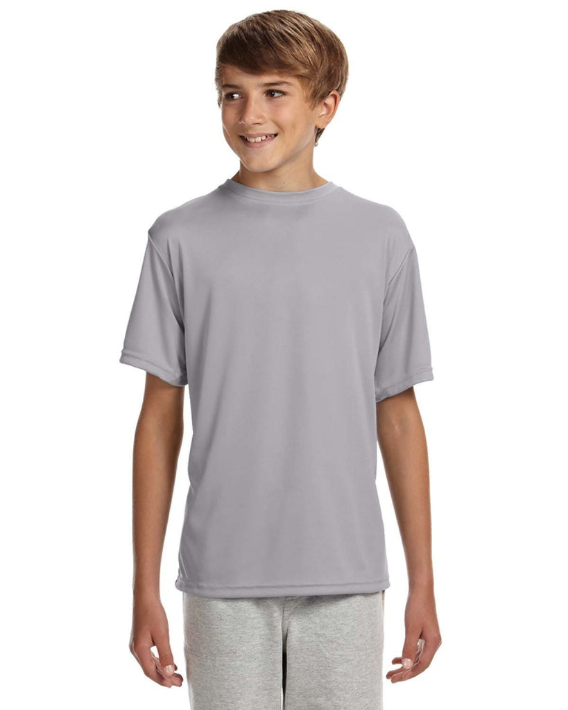 A4-NB3142-Youth Cooling Performance T Shirt-SILVER