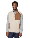 North End-NE714-Aura Sweater Fleece Vest-OATML HTHR/ TEAK