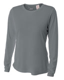 A4-NW3002-Long Sleeve Cooling Performance Crew Shirt-GRAPHITE
