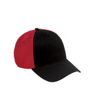 Big Accessories-OSTM-Old School Baseball Cap with Technical Mesh-BLACK/ RED