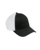 Big Accessories-OSTM-Old School Baseball Cap with Technical Mesh-BLACK/ WHITE