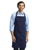 Unisex Cotton Chino Bib Apron-NAVY