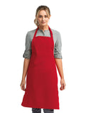 "Colours" Sustainable Bib Apron-RED