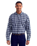 Men's Mulligan Check Long-Sleeve Cotton Shirt-WHITE/ NAVY