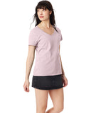 Hanes-S04V-Perfect T V Neck T Shirt-PALE PINK