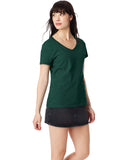 Hanes-S04V-Perfect T V Neck T Shirt-DEEP FOREST