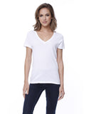 StarTee-ST1212-Cotton V Neck T Shirt-WHITE