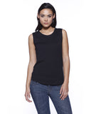 StarTee-ST1452-Cvc Sleeveless T Shirt-BLACK