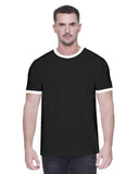 StarTee-ST2431-Cvc Ringer T Shirt-BLACK/ WHITE