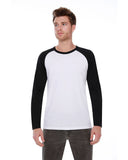 StarTee-ST2477-Cvc Long Sleeve Raglan-WHITE/ BLACK