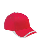 Big Accessories-SWTB-Sport Wave Baseball Cap-RED/ WHITE