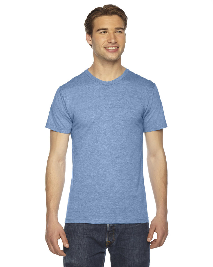American Apparel-TR401-Unisex Triblend USA Made Short-Sleeve Track T-Shirt-ATHLETIC BLUE