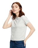 US Blanks-US521-Short Sleeve Crop T Shirt-SILVER