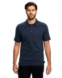 US Blanks-US5580-Jersey Interlock Polo T Shirt-NAVY BLUE