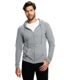 US Blanks-US655-Long Sleeve Zip Hoodie-TRI GREY