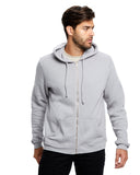 US Blanks-US8010-Heavyweight Loop Terry Full Zip Hooded Sweatshirt-SILVER