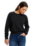 US Blanks-US838-Sponge Fleece Crop Top-TRI BLACK