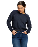 US Blanks-US838-Sponge Fleece Crop Top-TRI NAVY